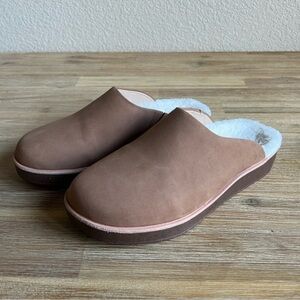 ABEO Pioneer Clog Women Size 8 Tan Nubuck Metatarsal Heel Arch Support Comfort